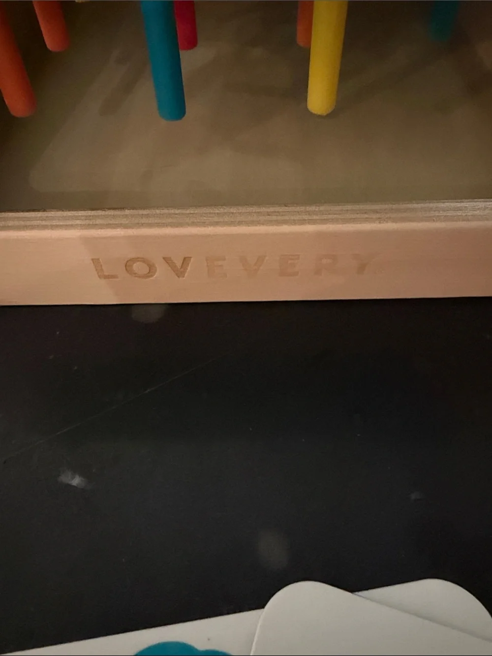 Lovevery Color Sorting Match and Hammer- Multicolor Peg Playset